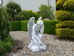 Gartendekoparadies Enfants & Anges-Grande statue d'ange sur socle