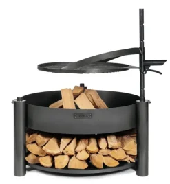 Gartendekoparadies Bols À Feu & Poêles De Jardin-Grille acier naturel 60cm avec poignée pour le foyer «BANDITO» et «MONTANA X»
