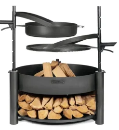 Gartendekoparadies Bols À Feu & Poêles De Jardin-Grille acier naturel 60cm avec poignée pour le foyer «BANDITO» et «MONTANA X»