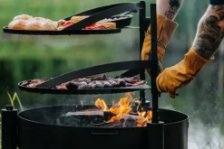 Gartendekoparadies Bols À Feu & Poêles De Jardin-Grille acier naturel 60cm avec poignée pour le foyer «BANDITO» et «MONTANA X»