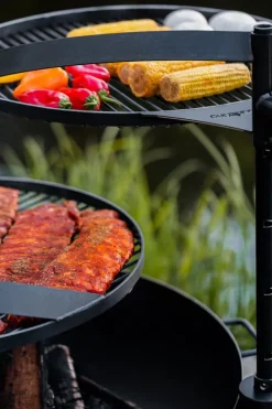 Gartendekoparadies Bols À Feu & Poêles De Jardin-Grille acier naturel 60cm avec poignée pour le foyer «BANDITO» et «MONTANA X»