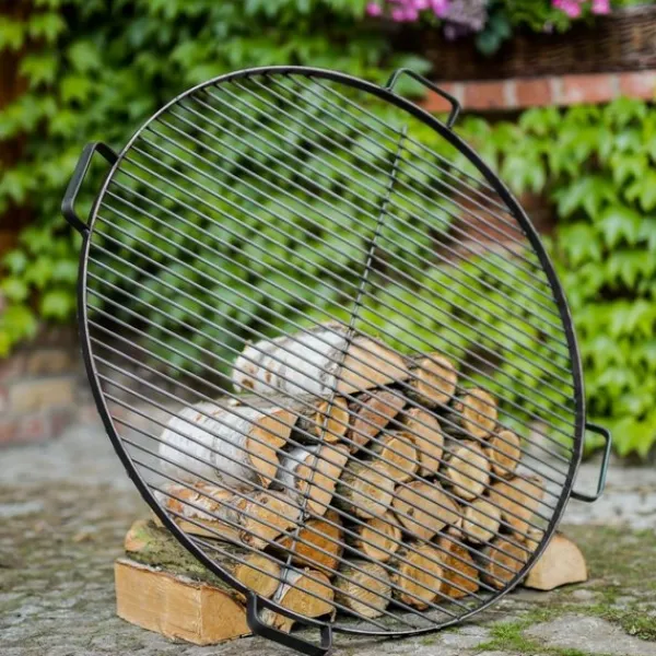 Gartendekoparadies Bols À Feu & Poêles De Jardin-Grille de cuisson en acier avec 4 poignées
