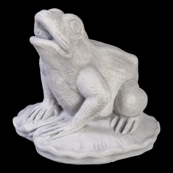 Gartendekoparadies Animaux-Grosse grenouille avec cours d'eau