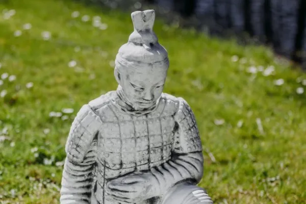 Gartendekoparadies Figures & Statues-Guerrier chinois en terre cuite