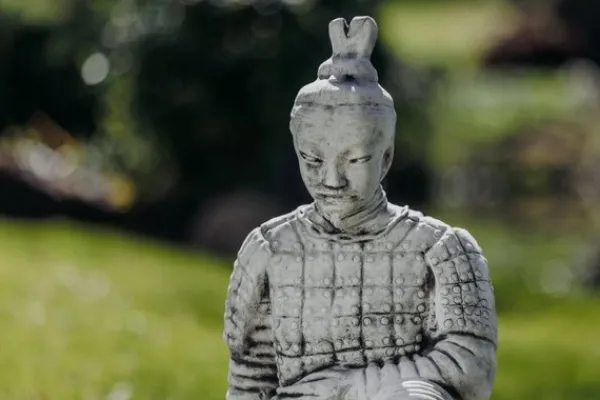 Gartendekoparadies Figures & Statues-Guerrier chinois en terre cuite