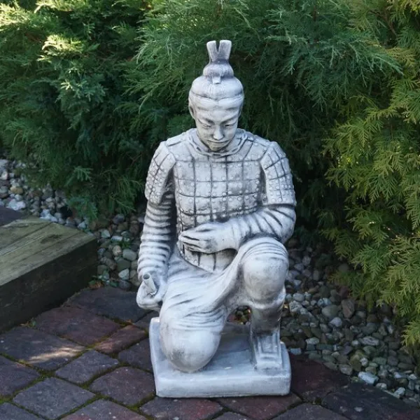 Gartendekoparadies Figures & Statues-Guerrier chinois en terre cuite