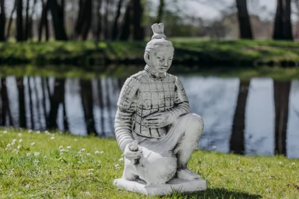 Gartendekoparadies Figures & Statues-Guerrier chinois en terre cuite