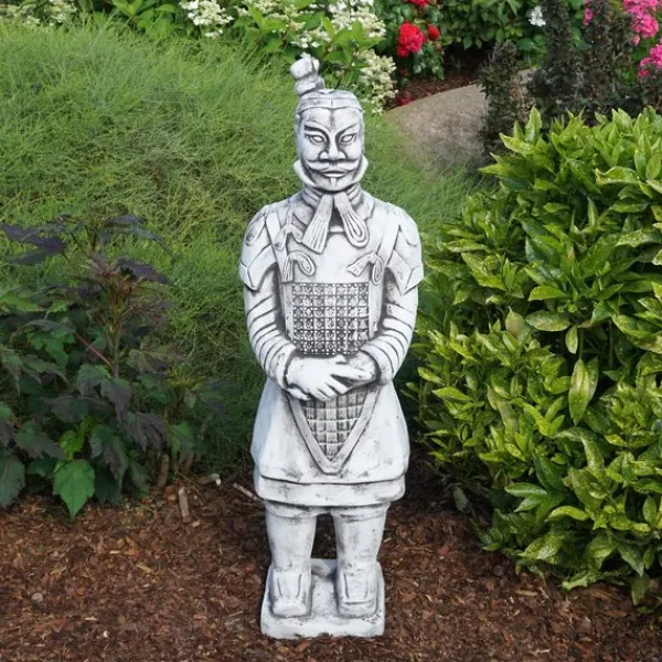 Gartendekoparadies Figures & Statues-Guerrier chinois en terre cuite