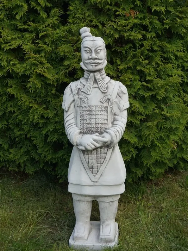 Gartendekoparadies Figures & Statues-Guerrier chinois en terre cuite