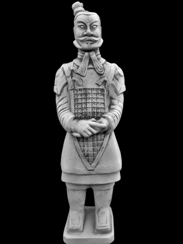 Gartendekoparadies Figures & Statues-Guerrier chinois en terre cuite