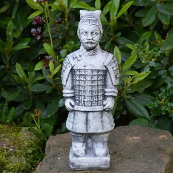 Gartendekoparadies Figures & Statues-Guerrier debout en terre cuite