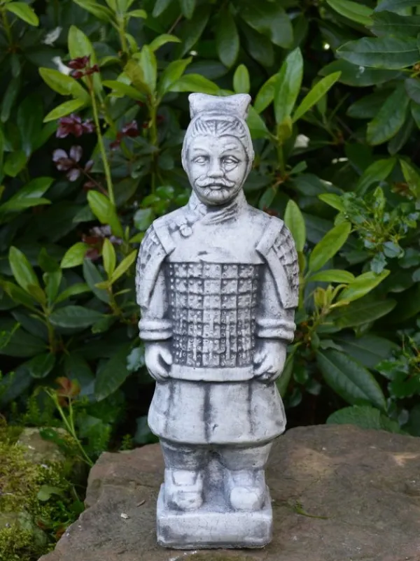 Gartendekoparadies Figures & Statues-Guerrier debout en terre cuite