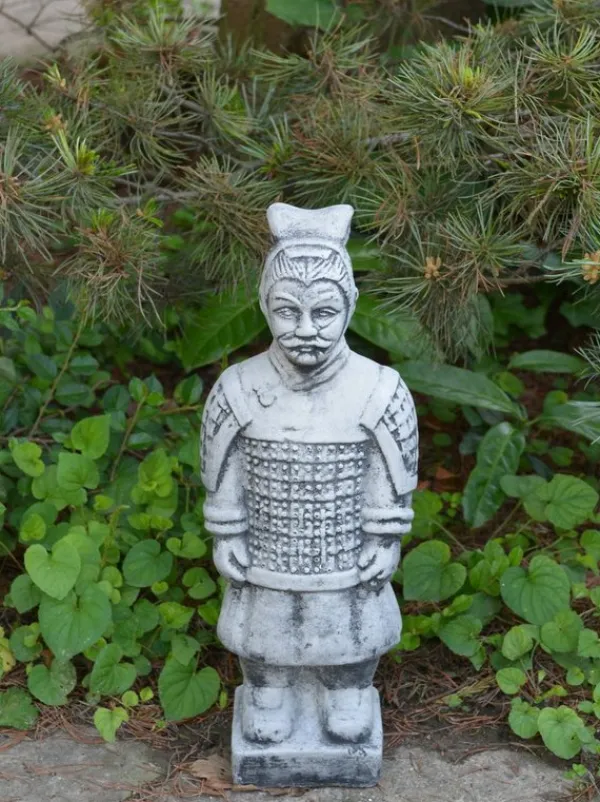 Gartendekoparadies Figures & Statues-Guerrier debout en terre cuite