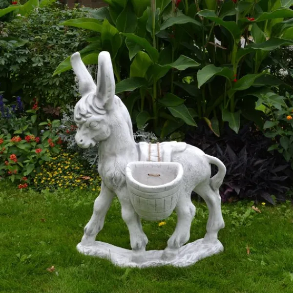 Gartendekoparadies Animaux-Immense âne avec paniers de plantes