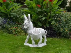 Gartendekoparadies Animaux-Immense âne avec paniers de plantes
