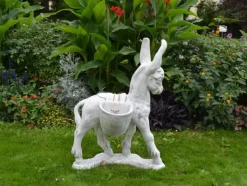 Gartendekoparadies Animaux-Immense âne avec paniers de plantes