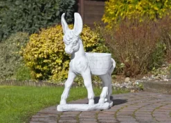 Gartendekoparadies Animaux-Immense âne avec paniers de plantes