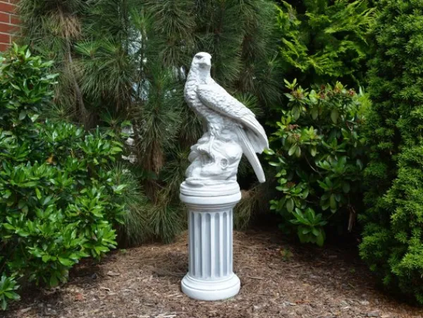 Gartendekoparadies Animaux-Imposant aigle sur socle rond
