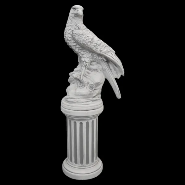 Gartendekoparadies Animaux-Imposant aigle sur socle rond