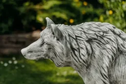 Gartendekoparadies Animaux-Imposante statue de loup