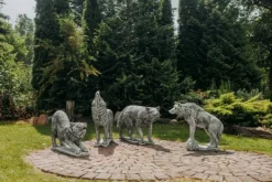 Gartendekoparadies Animaux-Imposante statue de loup