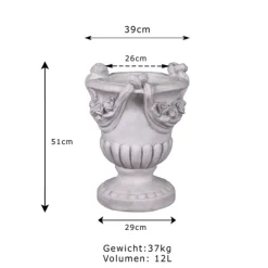 Gartendekoparadies Jardinières-Jardinière avec un motif de roses