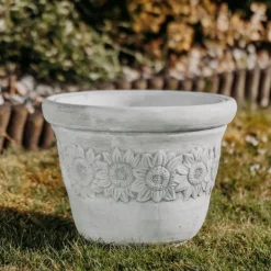 Gartendekoparadies Jardinières-Jardinière de taille moyenne avec motif tournesol