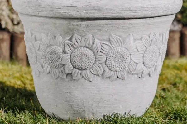 Gartendekoparadies Jardinières-Jardinière de taille moyenne avec motif tournesol