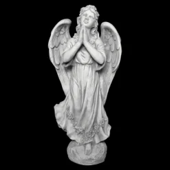 Gartendekoparadies Enfants & Anges-La figure d'ange se tient solidement sur une surface en pierre