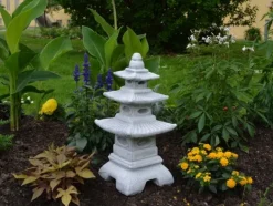 Gartendekoparadies Lanternes En Pierre-Lampe en pierre en forme de pagode japonaise