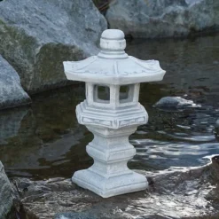 Gartendekoparadies Lanternes En Pierre-Lampe en pierre japonaise Tachi-gata