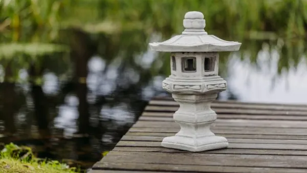 Gartendekoparadies Lanternes En Pierre-Lampe en pierre japonaise Tachi-gata
