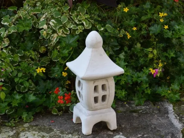 Gartendekoparadies Lanternes En Pierre-Lanterne en pierre bombée Oki-gata-yukimi