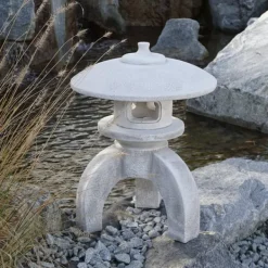 Gartendekoparadies Lanternes En Pierre-Lanterne en pierre Oki-gata-jukimi