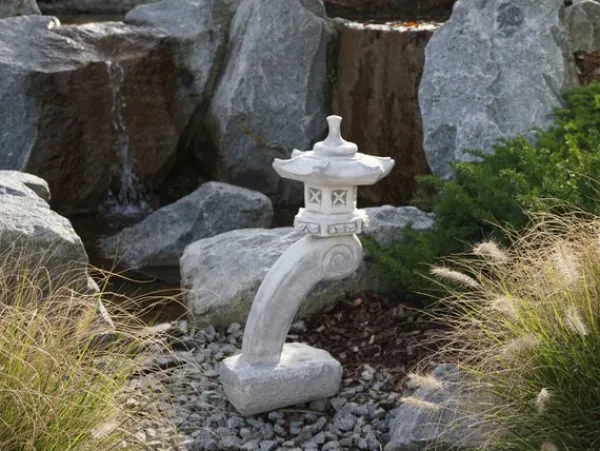 Gartendekoparadies Lanternes En Pierre-Lanterne en pierre Rankei japonaise galbée