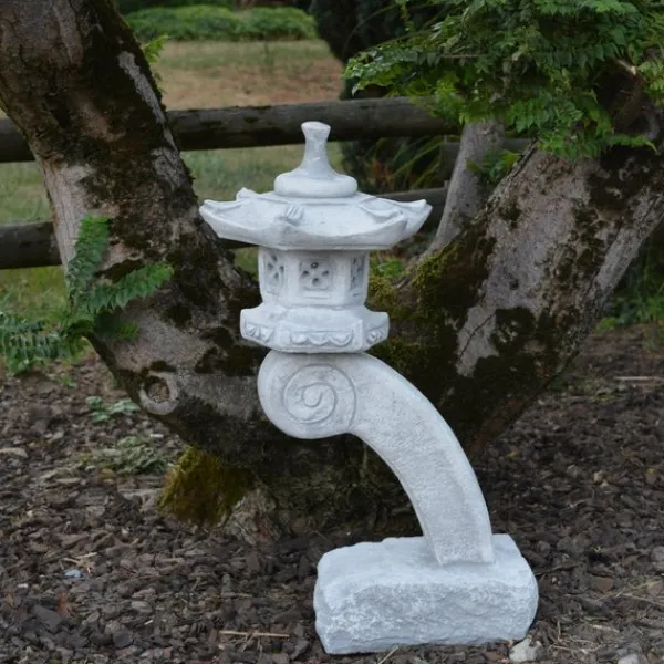 Gartendekoparadies Lanternes En Pierre-Lanterne en pierre Rankei japonaise galbée