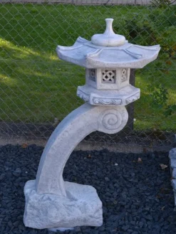 Gartendekoparadies Lanternes En Pierre-Lanterne japonaise géante en pierre de Rankei