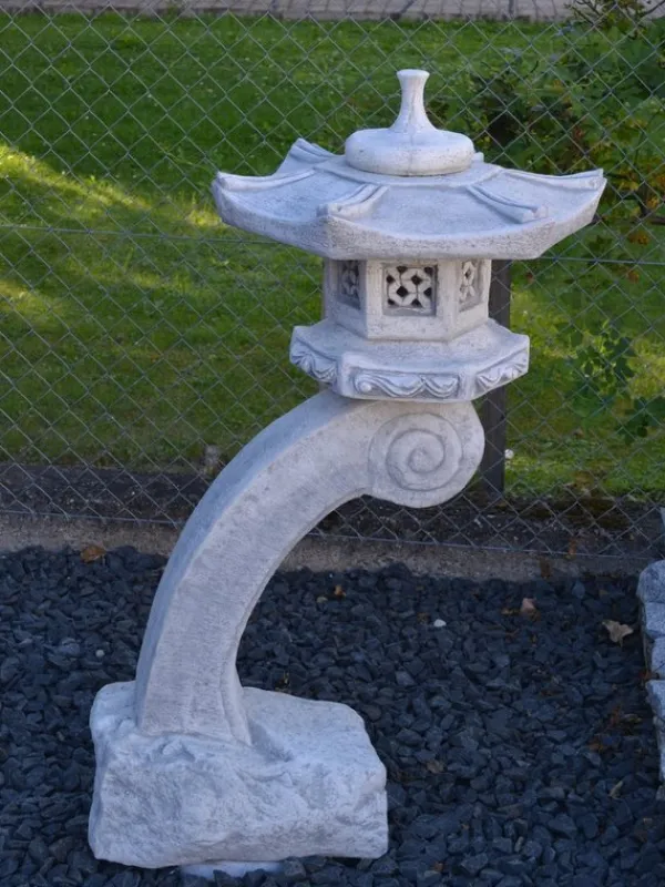 Gartendekoparadies Lanternes En Pierre-Lanterne japonaise géante en pierre de Rankei