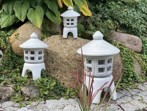 Gartendekoparadies Lanternes En Pierre-Lanterne ronde en pierre Oki-gata