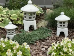 Gartendekoparadies Lanternes En Pierre-Lanterne ronde en pierre Oki-gata