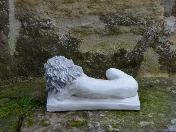 Gartendekoparadies Animaux-Lion couché, tête à droite