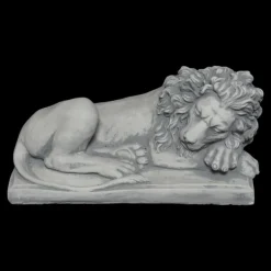 Gartendekoparadies Animaux-Lion couché, tête à droite