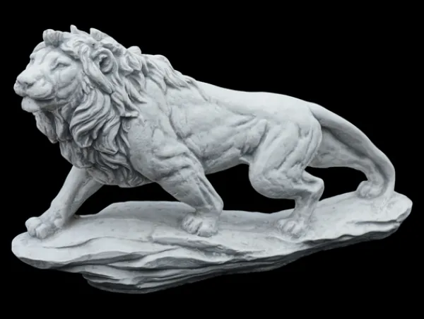 Gartendekoparadies Animaux-Lion debout sur un rocher