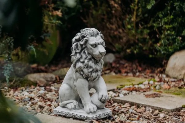 Gartendekoparadies Animaux-Lions avec ballon à gauche