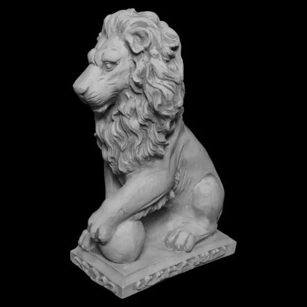 Gartendekoparadies Animaux-Lions avec ballon à gauche