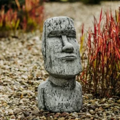 Gartendekoparadies Belle|Figures & Statues-Magnifique tête Moai pour le jardin