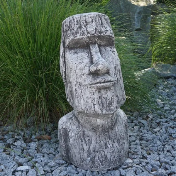Gartendekoparadies Belle|Figures & Statues-Magnifique tête Moai pour le jardin