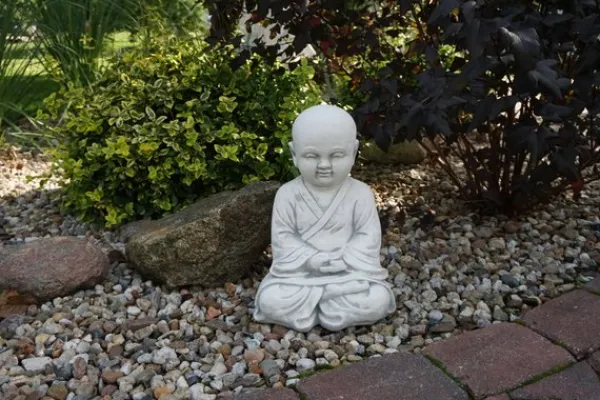 Gartendekoparadies Bouddhas-Moine en profonde méditation