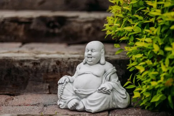 Gartendekoparadies Bouddhas-Moine rieur : le bouddha heureux