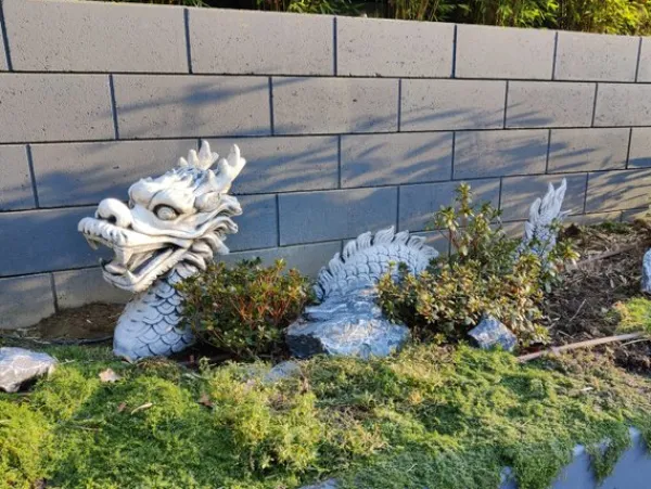 Gartendekoparadies Animaux-Énorme dragon chinois en trois parties
